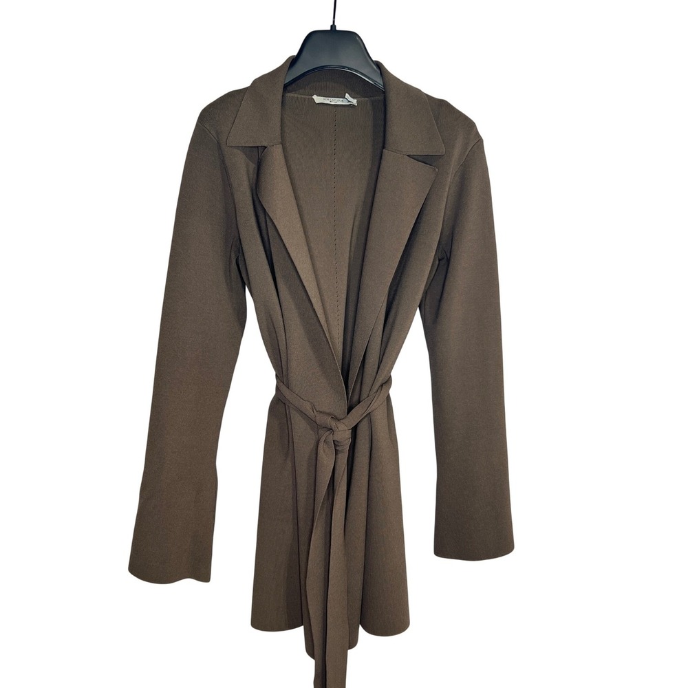 M.M.LaFleur Merritt Jardigan Women XL Ash Brown Knit Wrap Jacket Cardigan Blazer - Picture 2 of 12